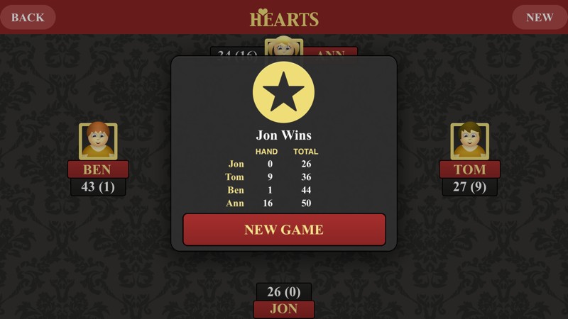Hearts 截图