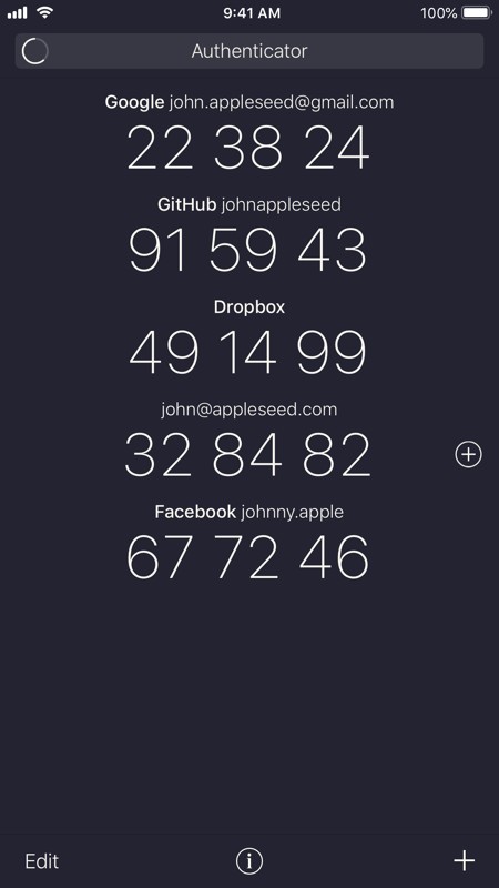 Authenticator 截图